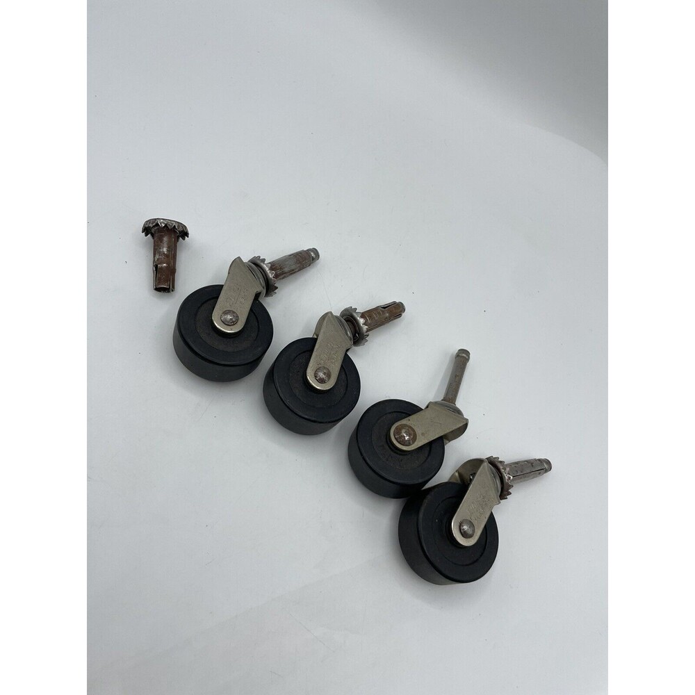Set of 4 Vintage Mid-Century Daisy Furniture Swivel Caster Wheels 7A66-19 Bs278